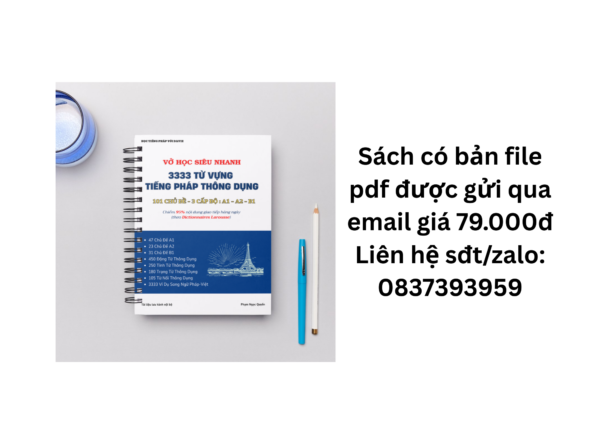 Sách 3333 từ vựng tiếng Pháp thông dụng - Hình ảnh 3